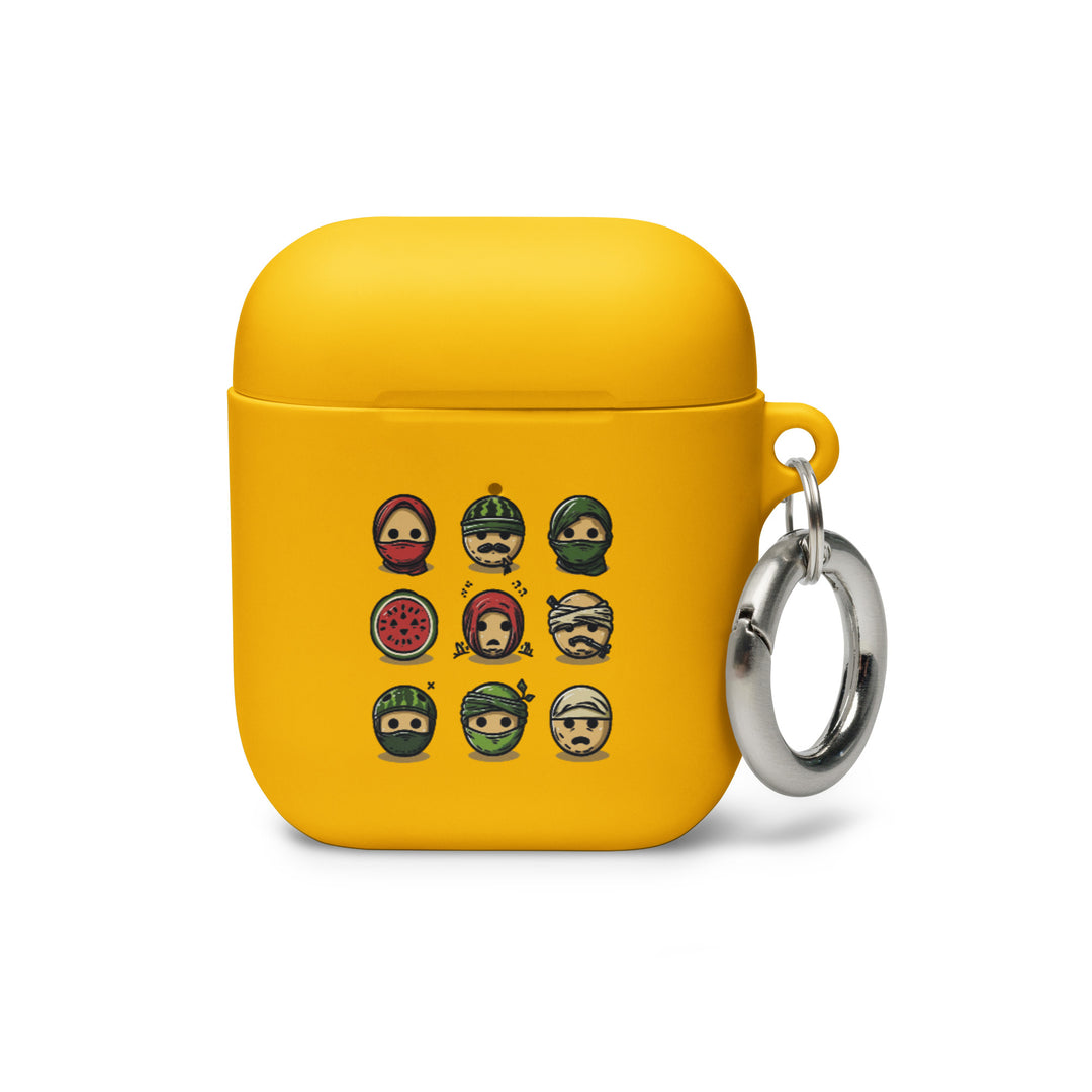 Palestine Emoji - Rubber Case for AirPods® Gen 1 &amp; 2, AirPods Yellow AirPods