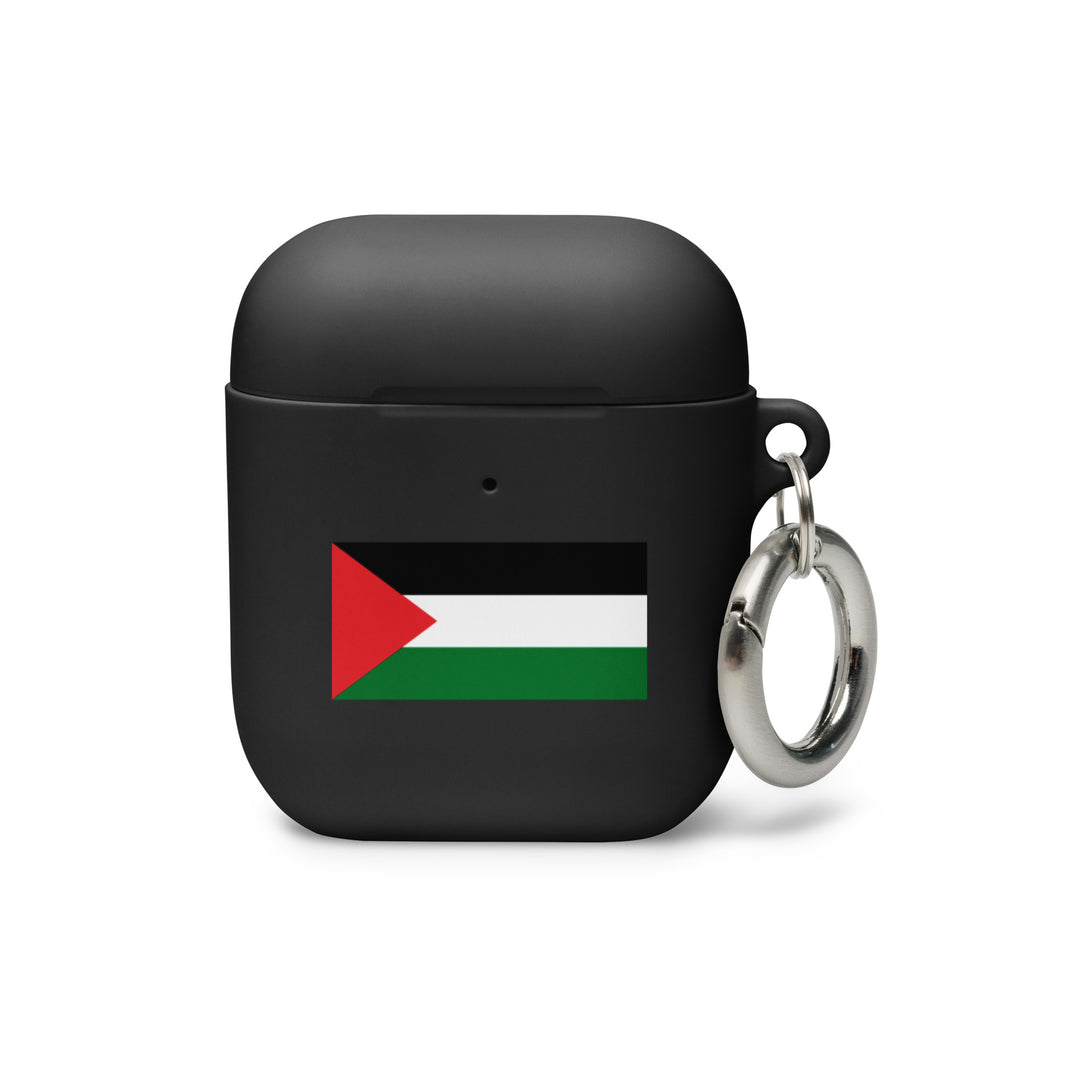 Palestine Flag - Rubber Case for AirPods® Gen 1 & 2, Black AirPods