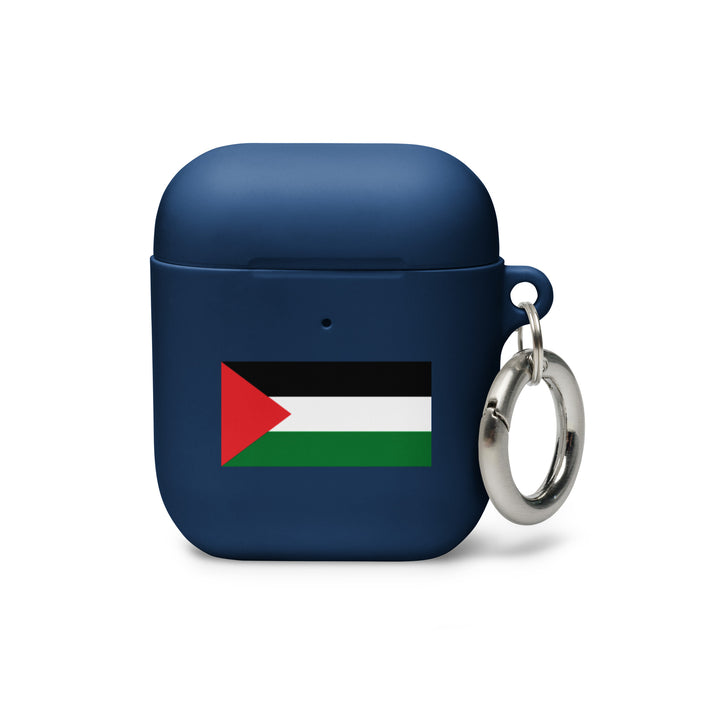 Palestine Flag - Rubber Case for AirPods® Gen 1 &amp; 2, AirPods Navy AirPods