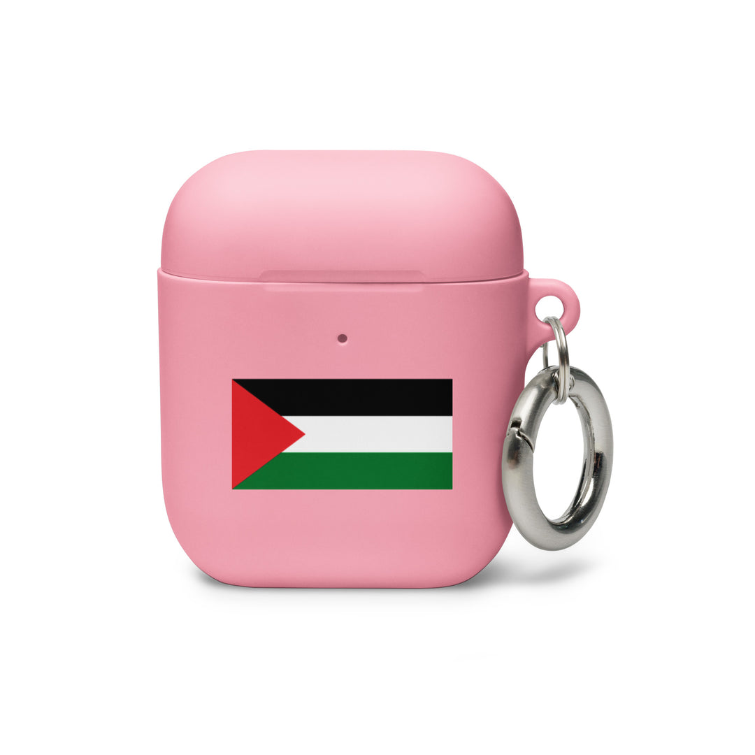 Palestine Flag - Rubber Case for AirPods® Gen 1 &amp; 2, AirPods Pink AirPods
