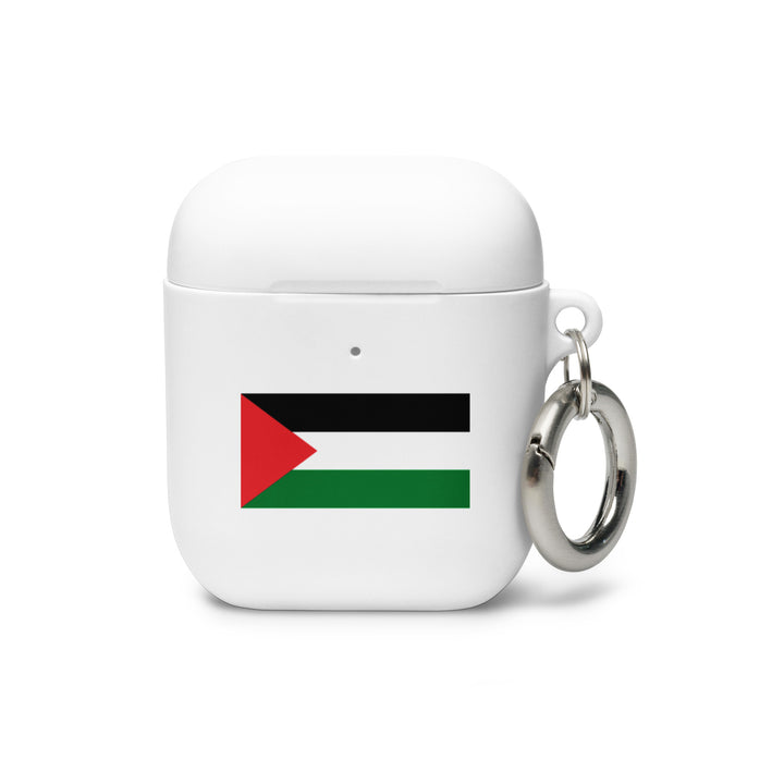 Palestine Flag - Rubber Case for AirPods® Gen 1 &amp; 2, White AirPods