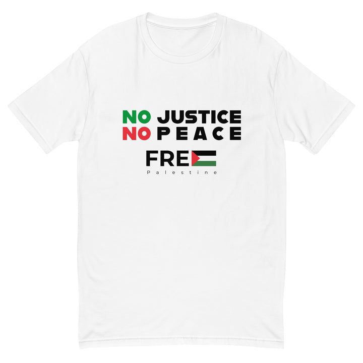 No Justice No Peace - Short Sleeve T-Shirt, Mens Fitted T Shirt White