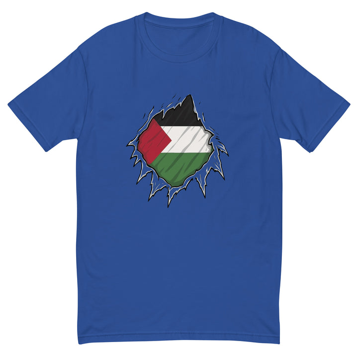 Palestine Hero - Short Sleeve T-Shirt, Mens Fitted T Shirt Royal Blue
