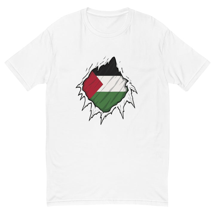 Palestine Hero - Short Sleeve T-Shirt, Mens Fitted T Shirt White