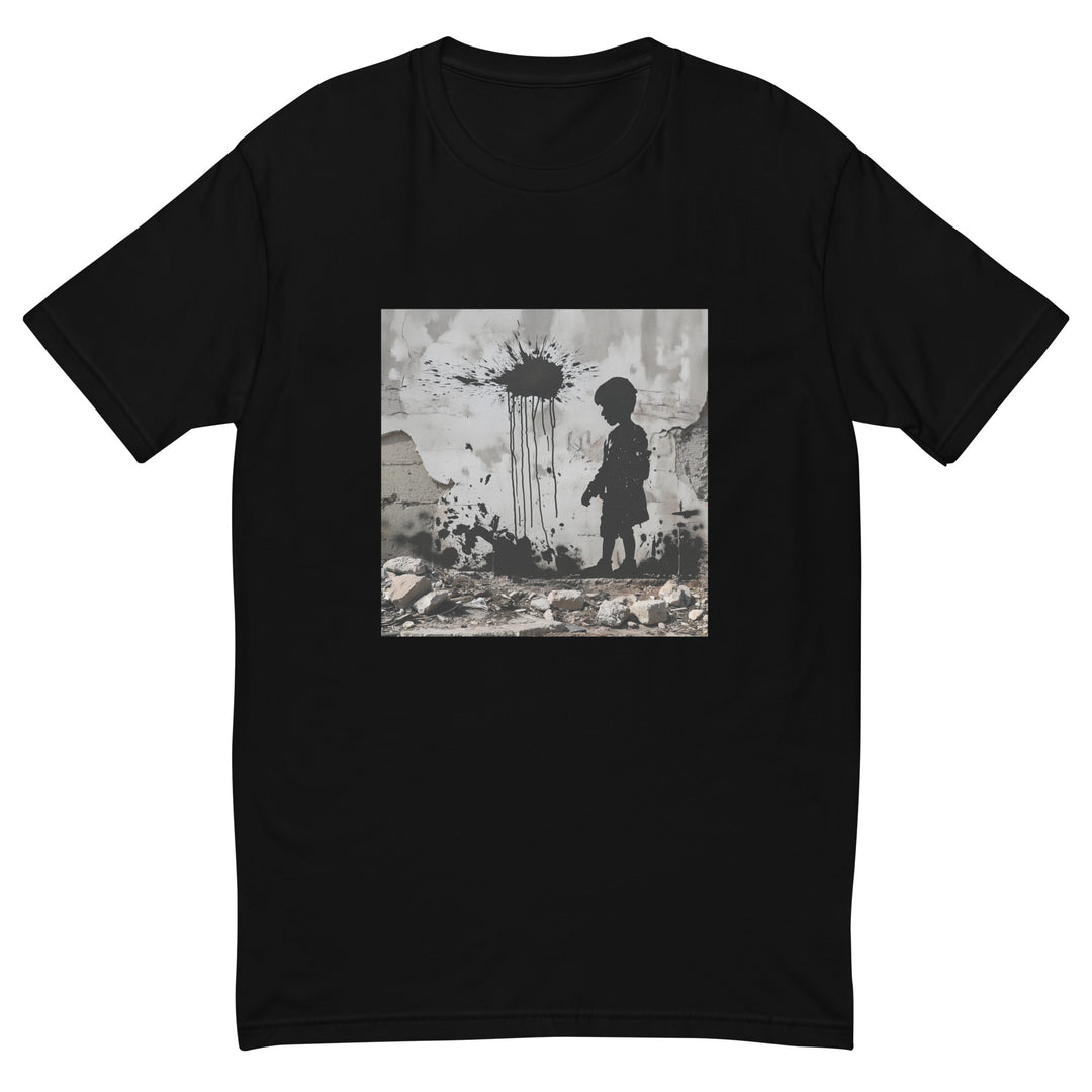 Palestine Wall - Short Sleeve T-shirt, Mens Fitted T Shirt Black