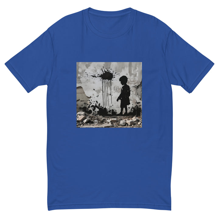 Palestine Wall - Short Sleeve T-shirt, Mens Fitted T Shirt Royal Blue