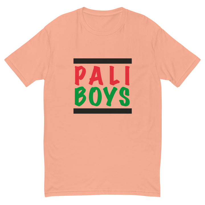 Palestinian Boys - Short Sleeve T-Shirt, Mens Fitted T Shirt Desert Pink