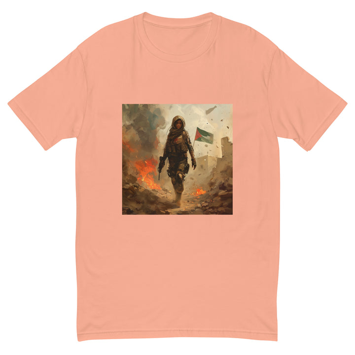Resistance - Short Sleeve T-shirt, Mens Fitted T Shirt Desert Pink