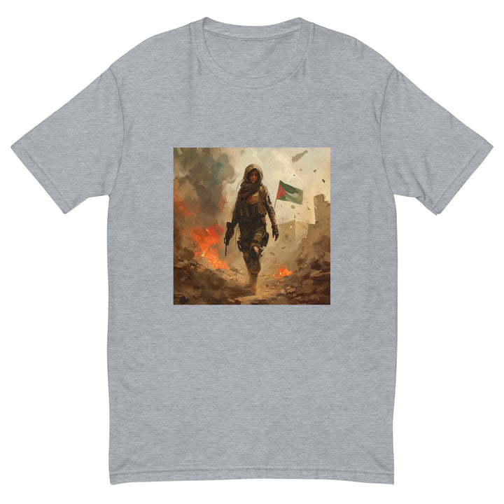 Resistance - Short Sleeve T-shirt, Mens Fitted T Shirt Heather Grey