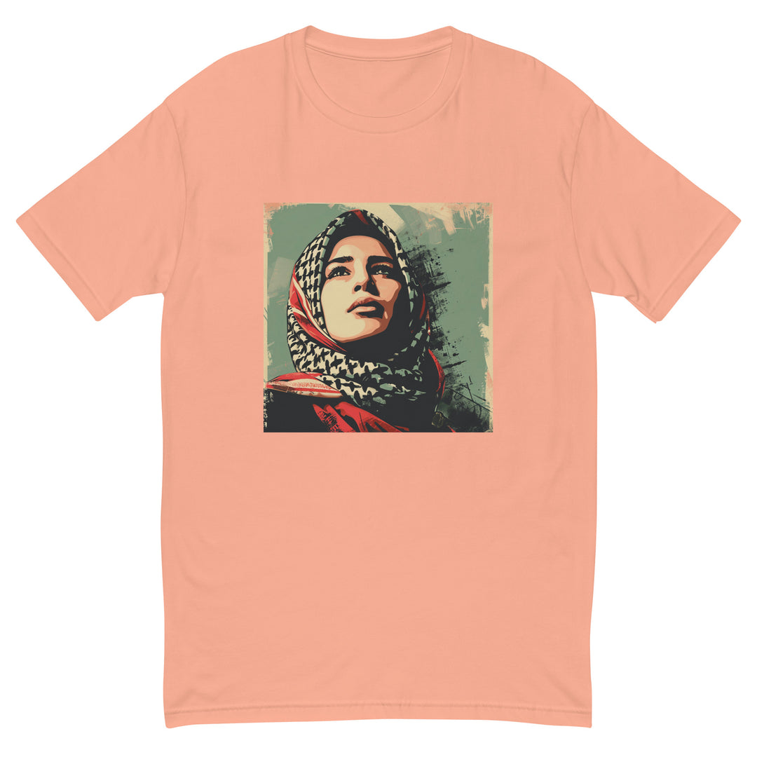Hope - Short Sleeve T-shirt, Mens Fitted T Shirt Desert Pink