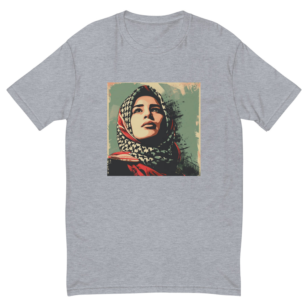 Hope - Short Sleeve T-shirt, Mens Fitted T Shirt Heather Grey