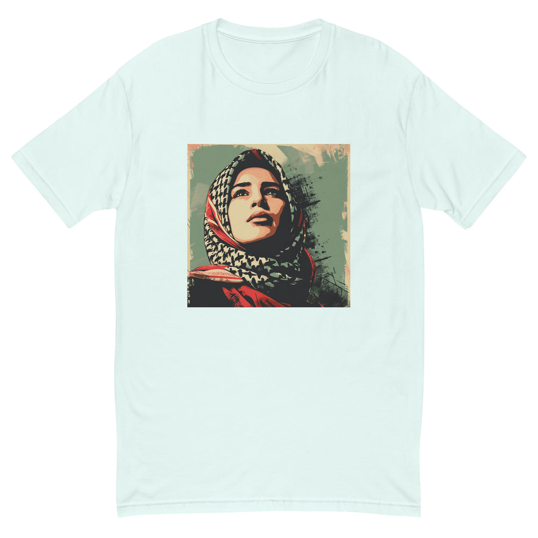 Hope - Short Sleeve T-shirt, Mens Fitted T Shirt Light Blue