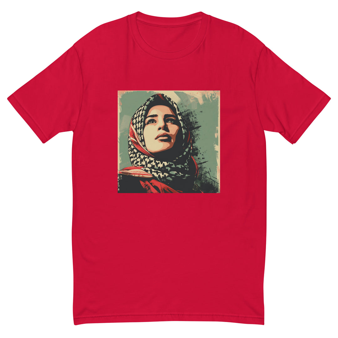 Hope - Short Sleeve T-shirt, Mens Fitted T Shirt Red