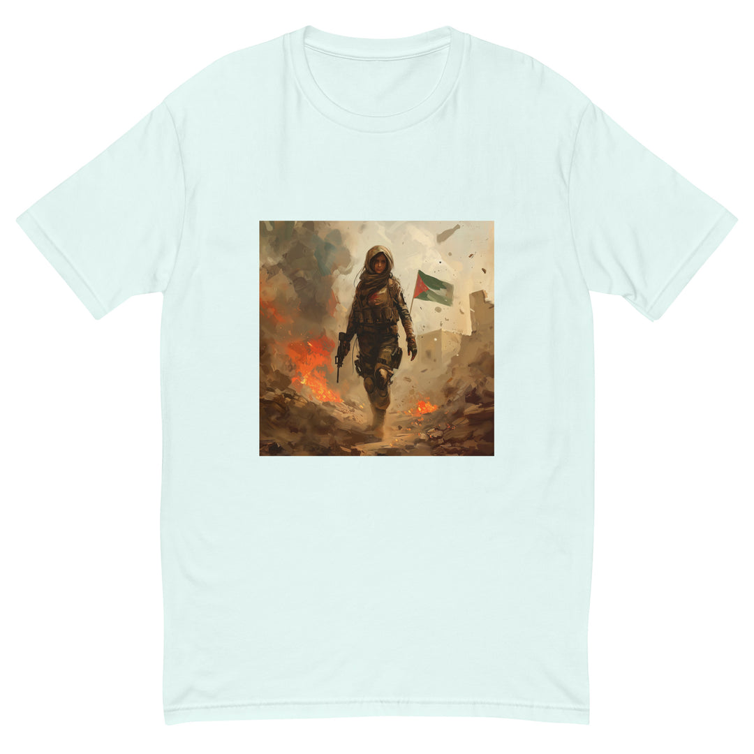 Resistance - Short Sleeve T-shirt, Mens Fitted T Shirt Light Blue