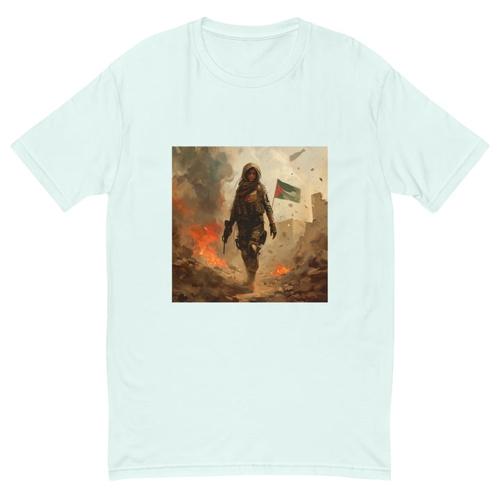 Resistance - Short Sleeve T-shirt, Mens Fitted T Shirt Light Blue