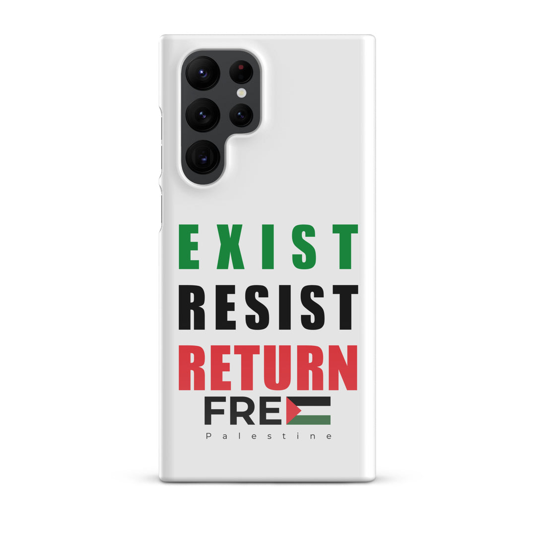 Exist. Resist. Return. - Snap Case for Samsung®, Samsung Glossy Samsung Galaxy S22 Ultra