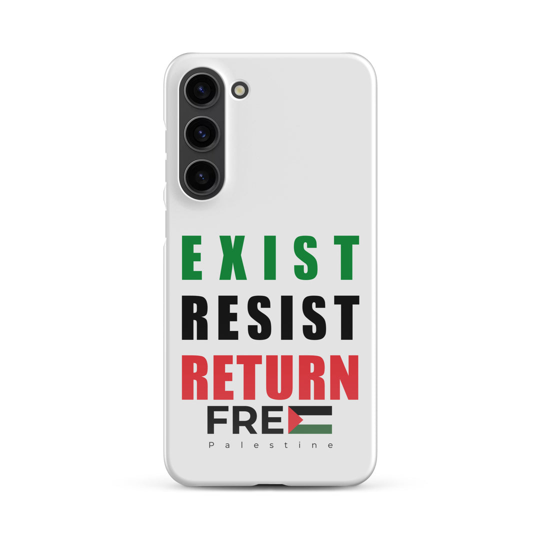 Exist. Resist. Return. - Snap Case for Samsung®, Samsung Glossy Samsung Galaxy S23 Plus