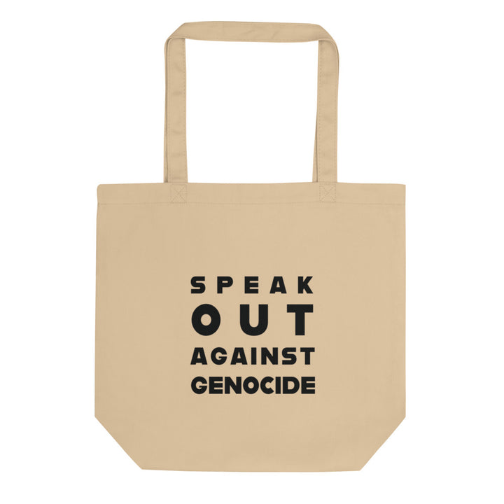 Speak Out Against Genocide - Eco Tote Bag, Eco Tote Bag Oyster