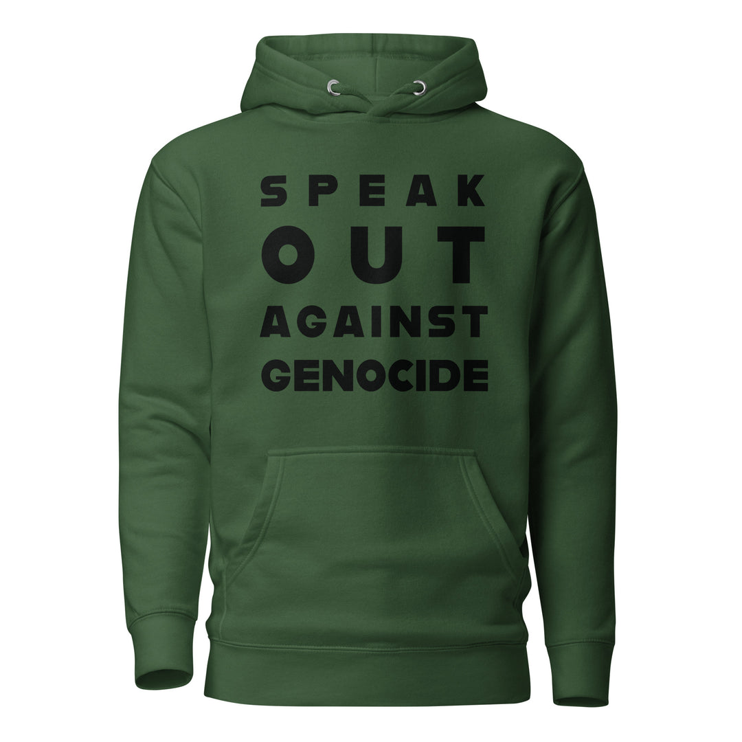 Speak Out Against Genocide - Men’s Hoodie, Forest Green