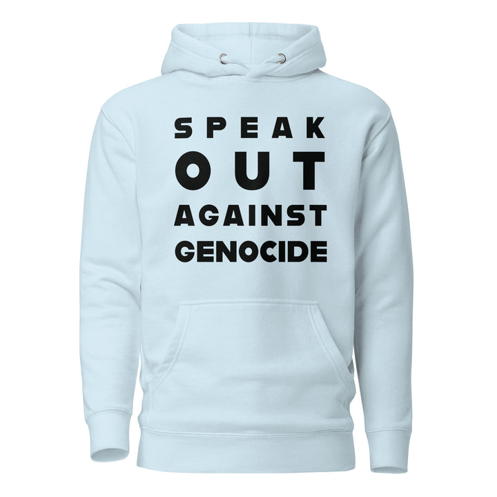 Speak Out Against Genocide - Men’s Hoodie, Sky Blue