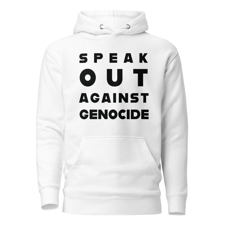 Speak Out Against Genocide - Men’s Hoodie, White