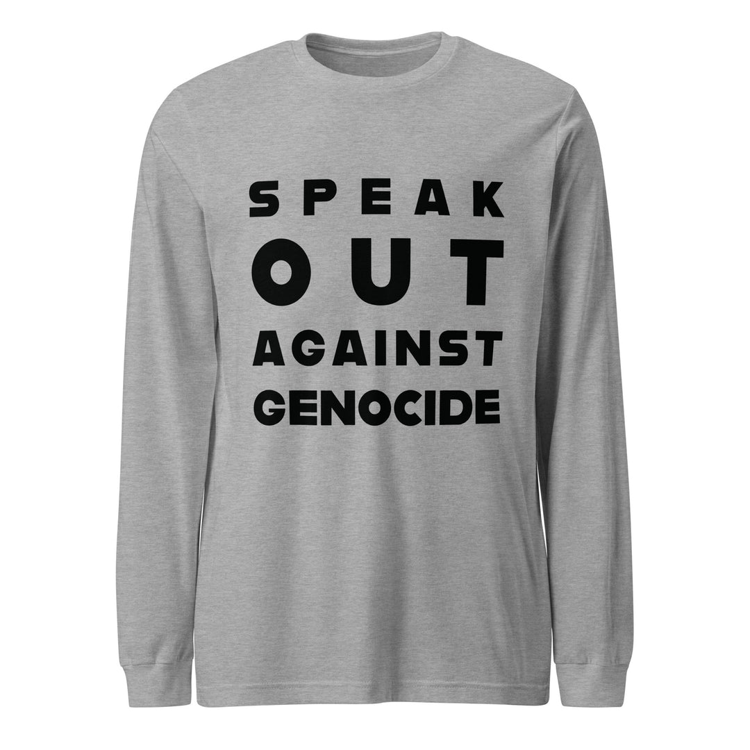 Speak Out Against Genocide - Men’s Long Sleeve Shirt, Heather