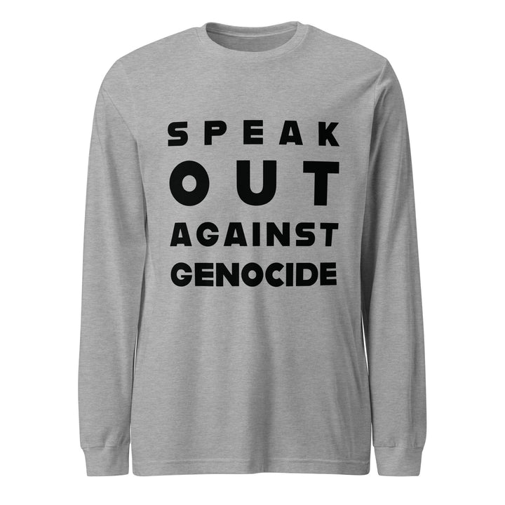 Speak Out Against Genocide - Men’s Long Sleeve Shirt, Heather