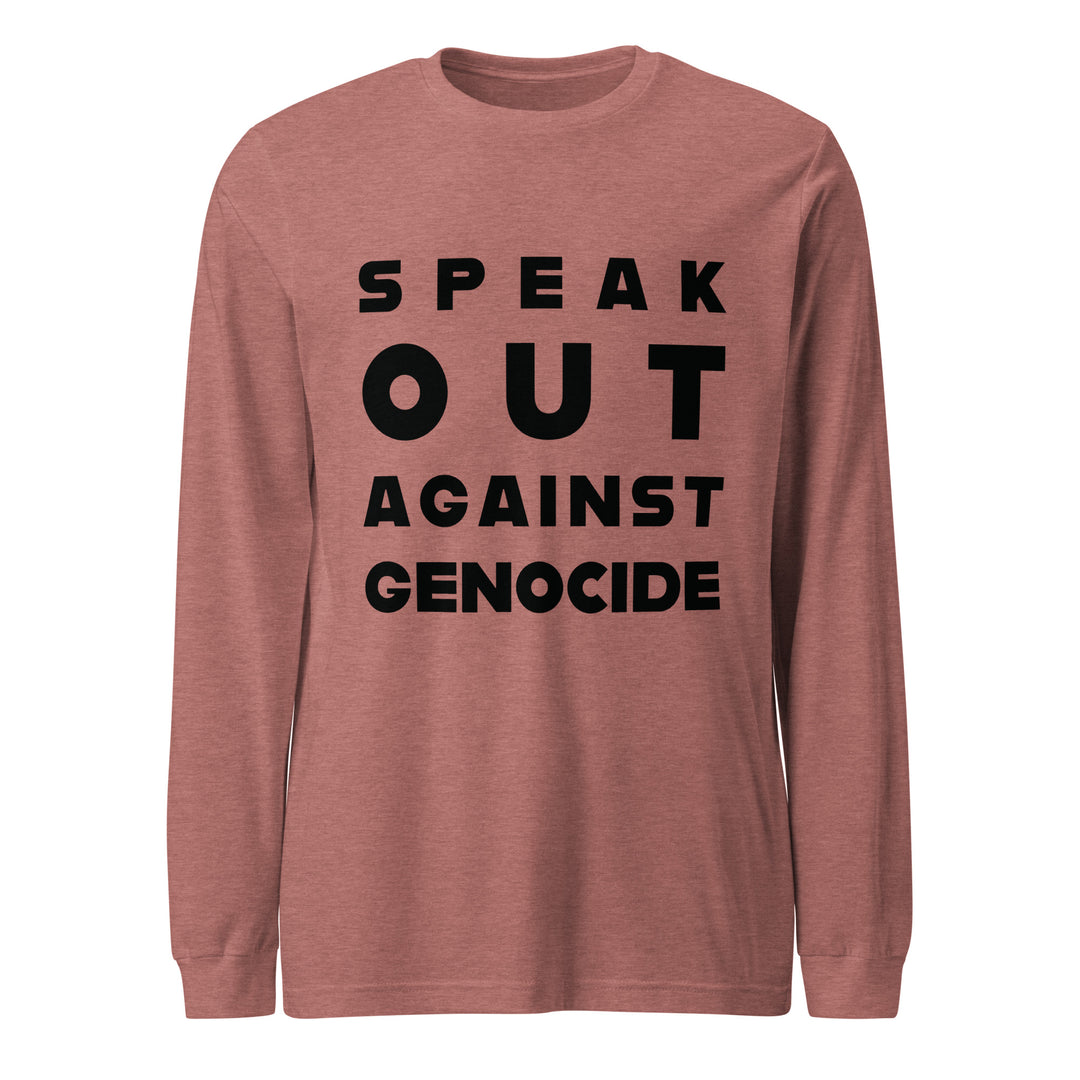 Speak Out Against Genocide - Men’s Long Sleeve Shirt, Heather Mauve