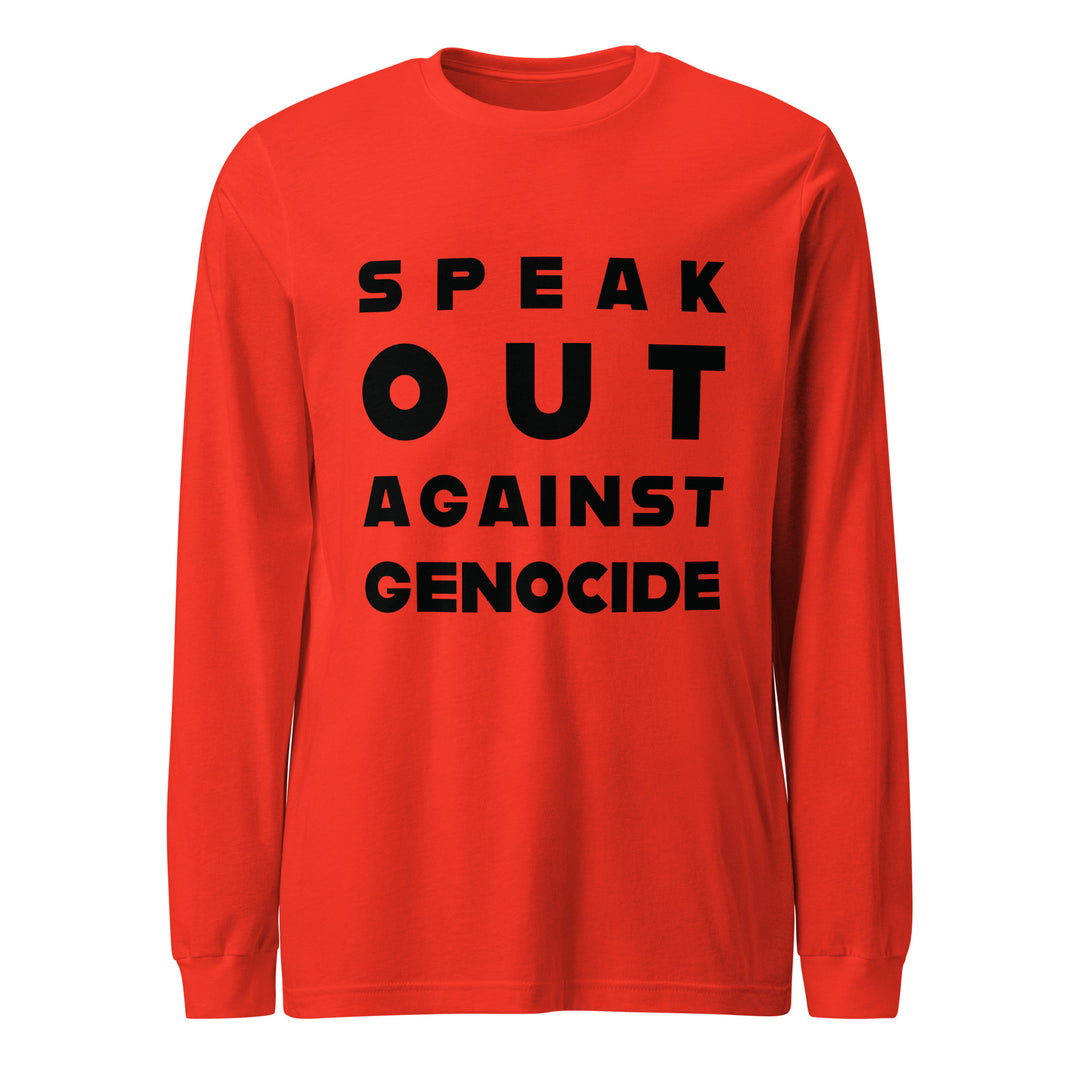 Speak Out Against Genocide - Men’s Long Sleeve Shirt, Poppy