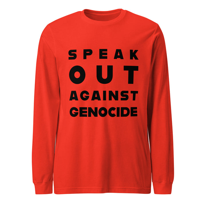 Speak Out Against Genocide - Men’s Long Sleeve Shirt, Poppy