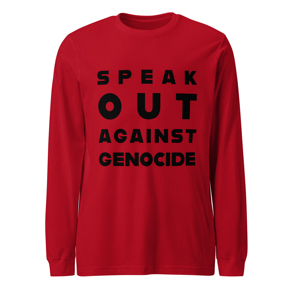 Speak Out Against Genocide - Men’s Long Sleeve Shirt, Red