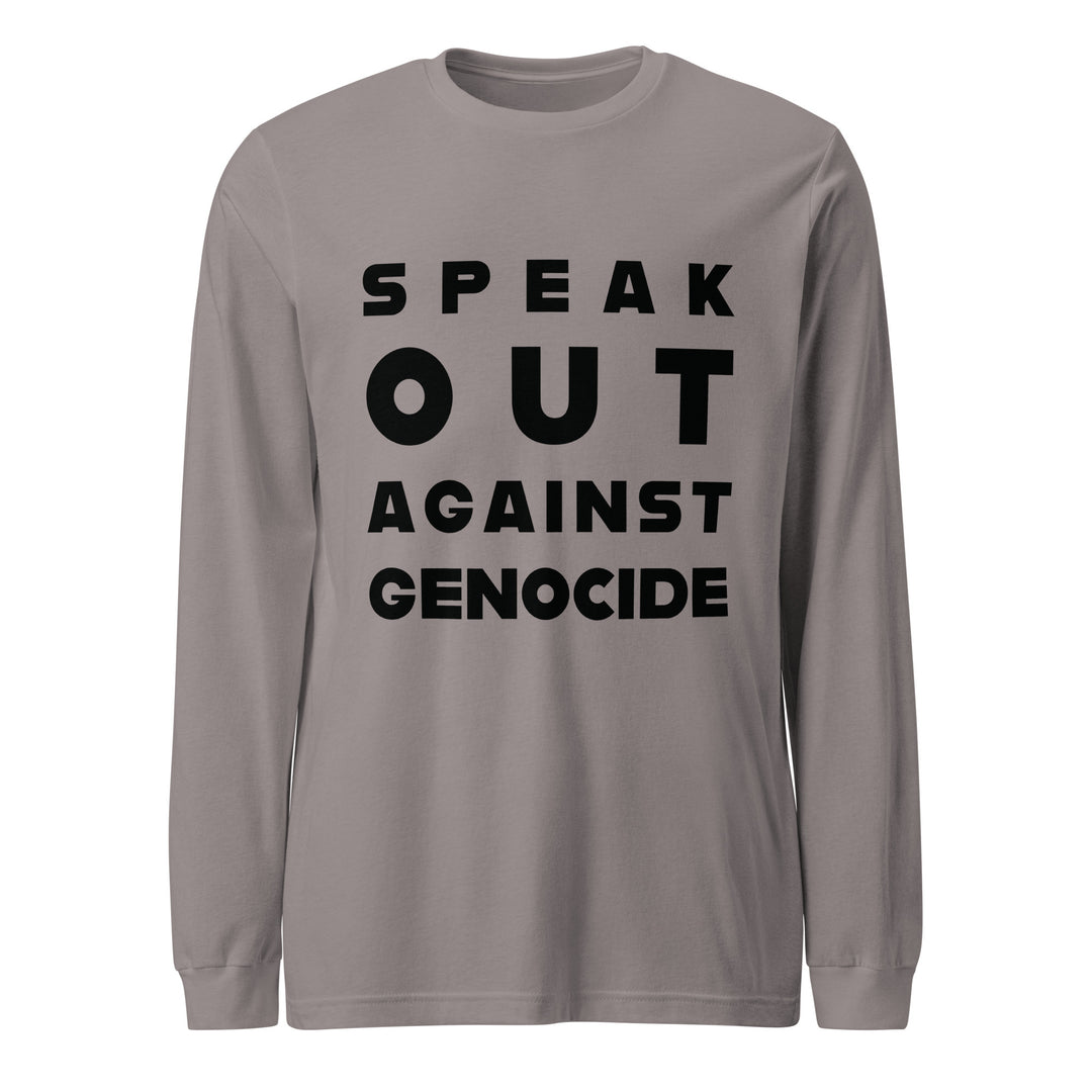 Speak Out Against Genocide - Men’s Long Sleeve Shirt, Storm