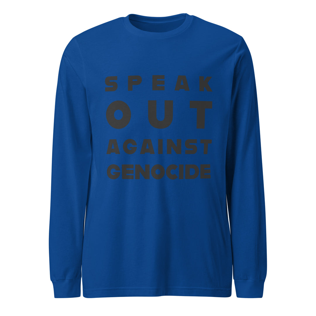 Speak Out Against Genocide - Men’s Long Sleeve Shirt, True Royal