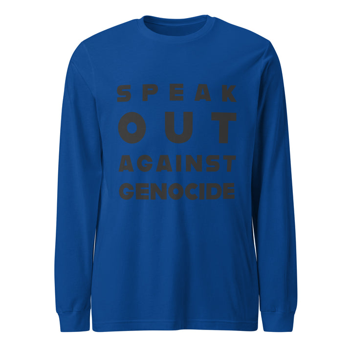 Speak Out Against Genocide - Men’s Long Sleeve Shirt, True Royal