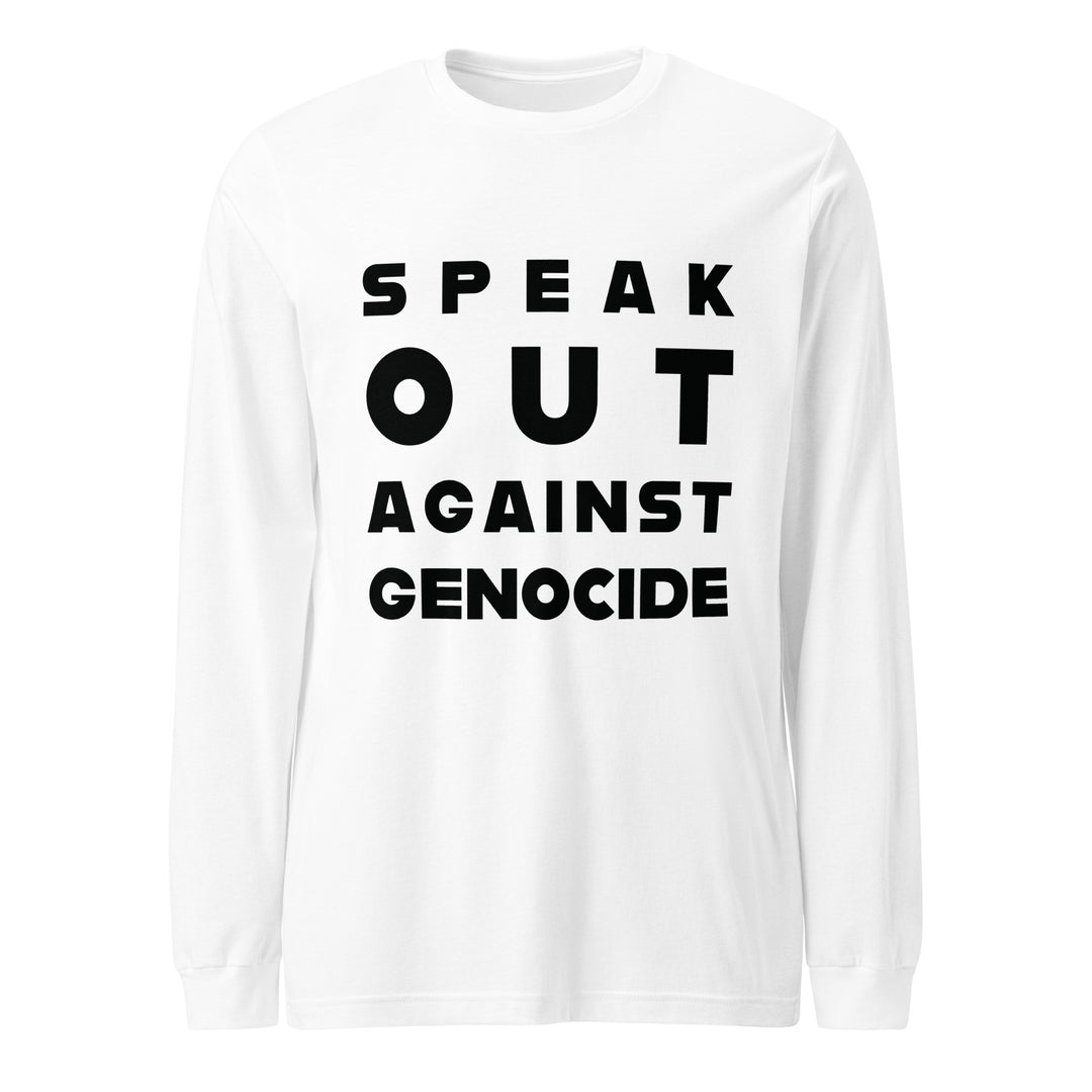 Speak Out Against Genocide - Men’s Long Sleeve Shirt, White