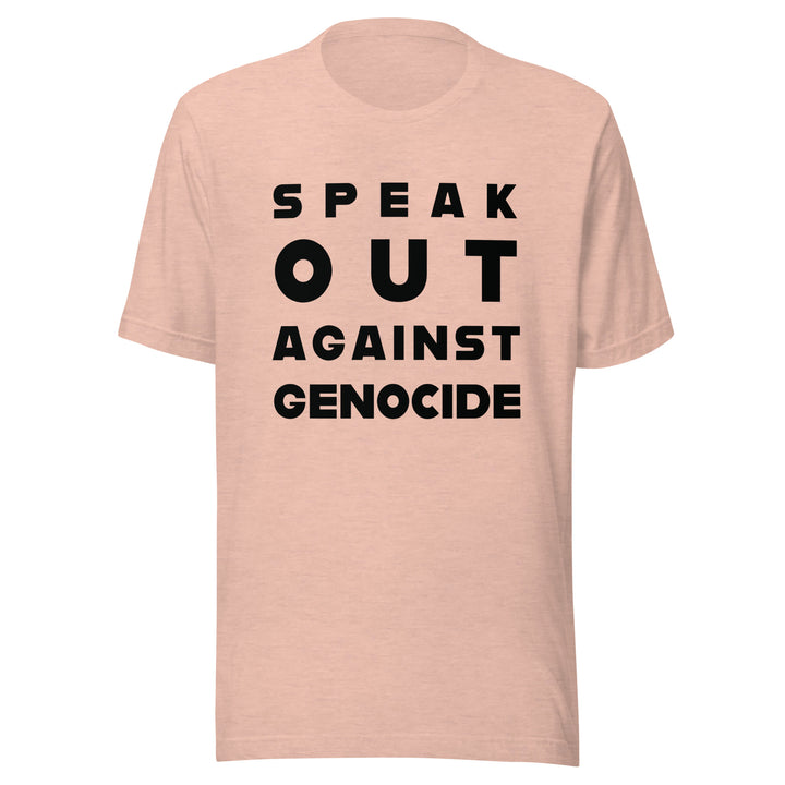 Speak Out Against Genocide - Men’s T-Shirt, T Shirt Heather Prism Peach