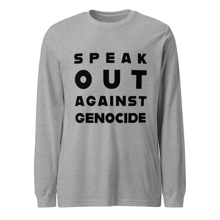 Speak Out Against Genocide - Women’s Long Sleeve Tee, Heather