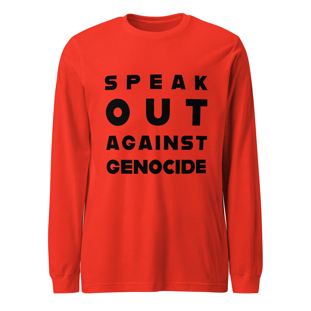 Speak Out Against Genocide - Women’s Long Sleeve Tee, Poppy