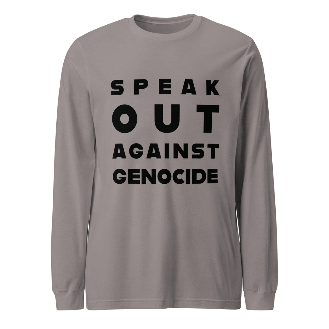 Speak Out Against Genocide - Women’s Long Sleeve Tee, Storm