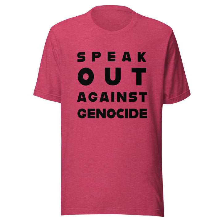 Speak Out Against Genocide - Women’s T-Shirt, T Shirt Heather Raspberry