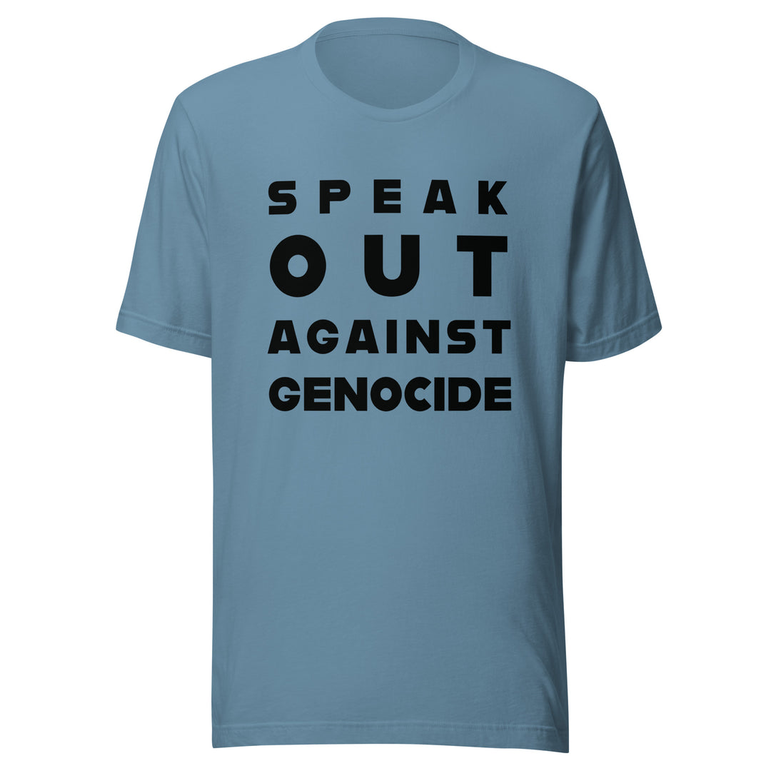 Speak Out Against Genocide - Women’s T-Shirt, T Shirt Steel Blue