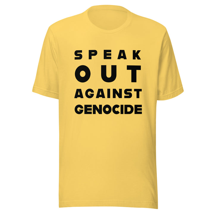 Speak Out Against Genocide - Women’s T-Shirt, T Shirt Yellow