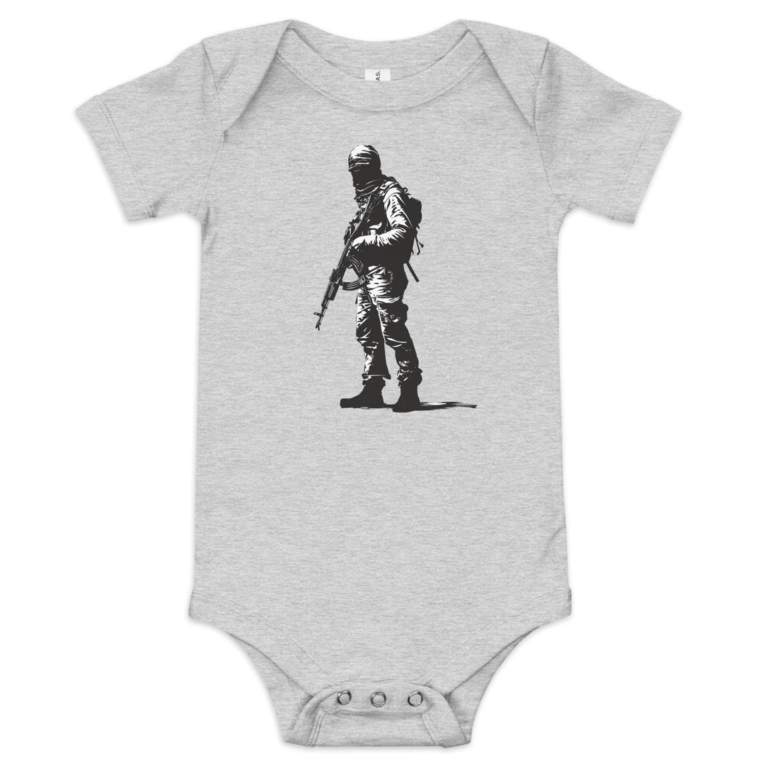 The Fighter - Baby Short Sleeve One Piece, Heather