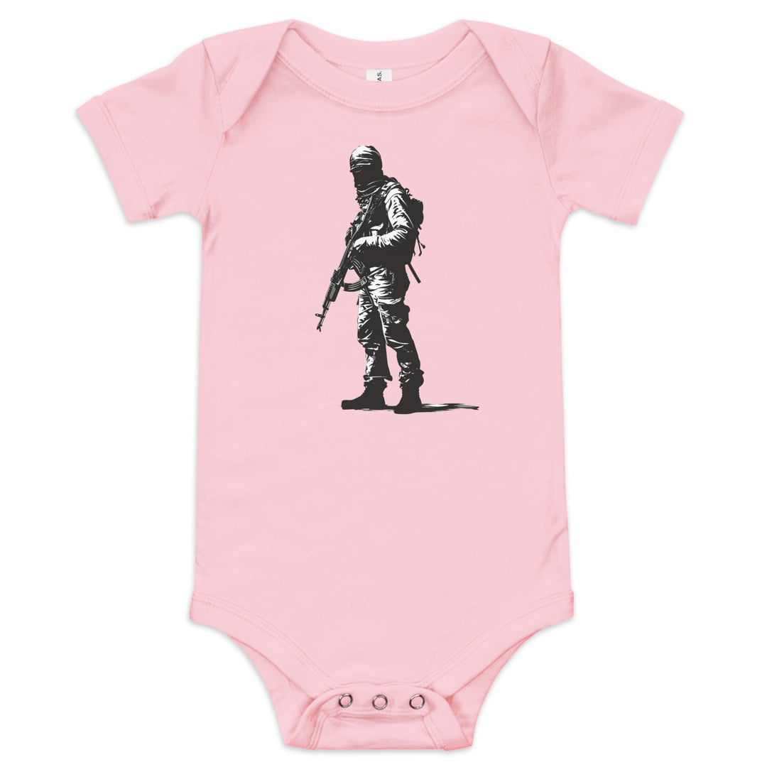 The Fighter - Baby Short Sleeve One Piece, Pink
