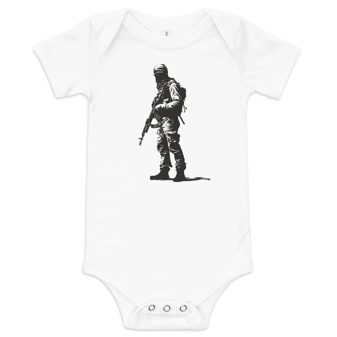 The Fighter - Baby Short Sleeve One Piece, White
