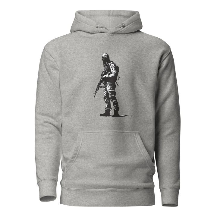The Fighter - Men’s Hoodie, Carbon Grey