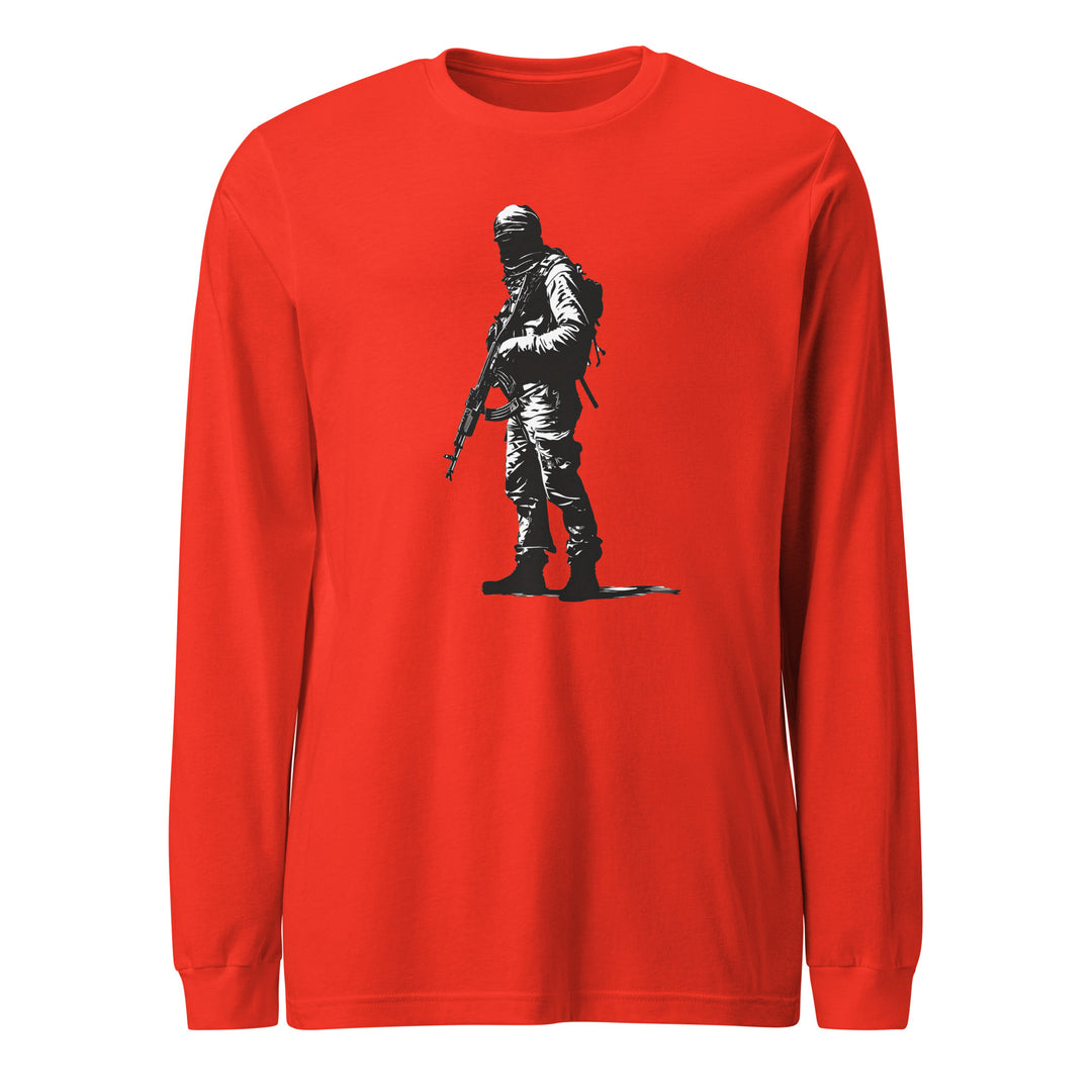 The Fighter - Men’s Long Sleeve Shirt, Poppy