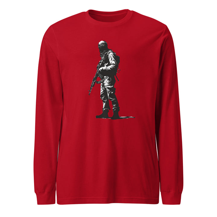 The Fighter - Men’s Long Sleeve Shirt, Red