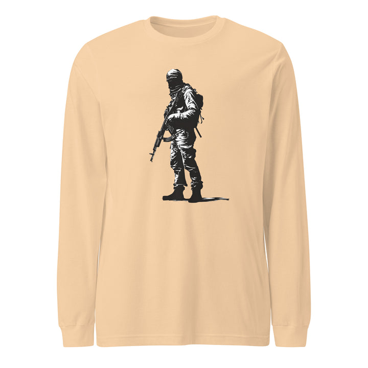 The Fighter - Men’s Long Sleeve Shirt, Sand Dune