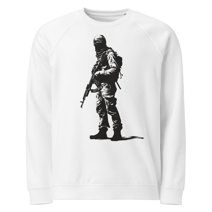 The Fighter - Men’s Organic Raglan Sweatshirt, White